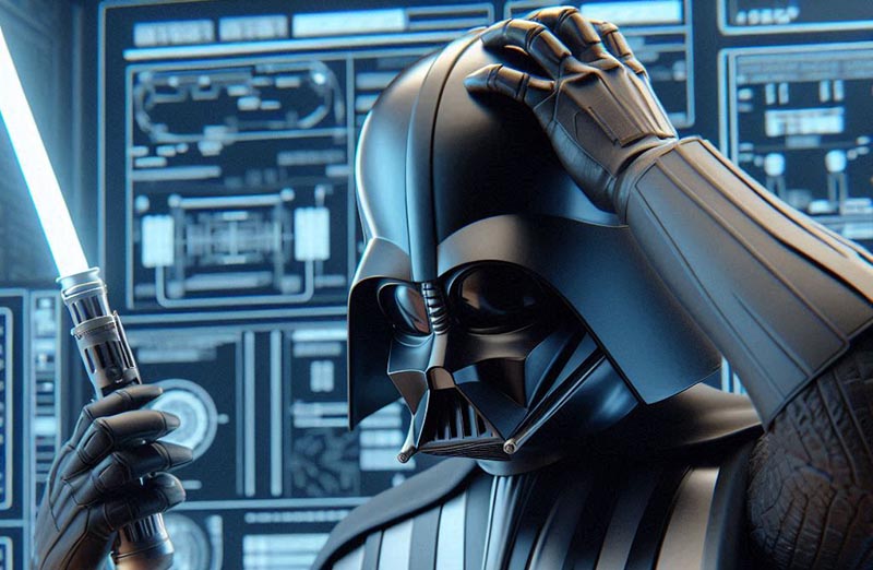 Darth Vader puzzled