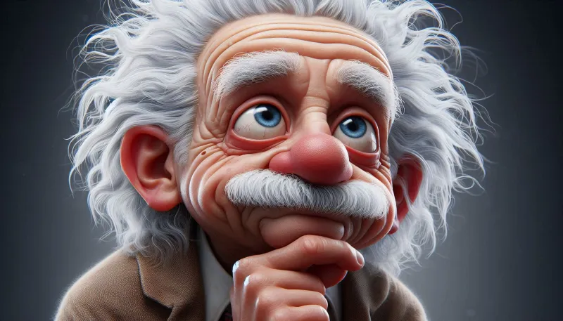 einstein denkend