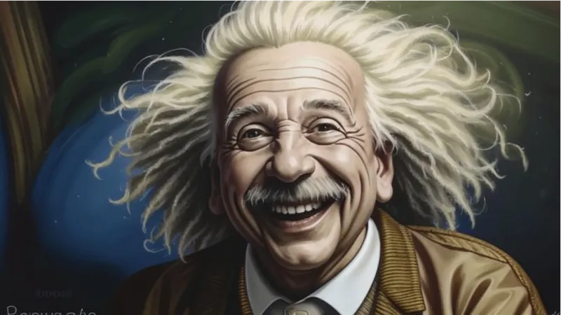 einstein lachend