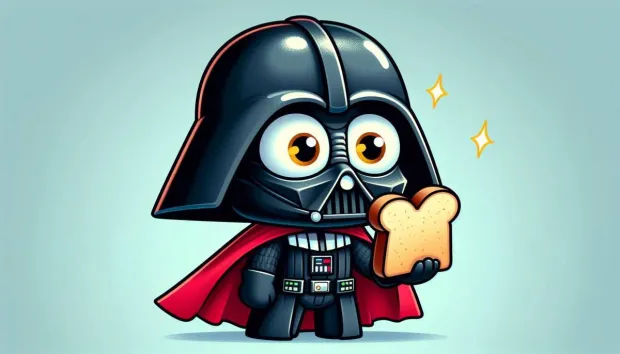 Darth Vader raadsel Darth Vader met toast