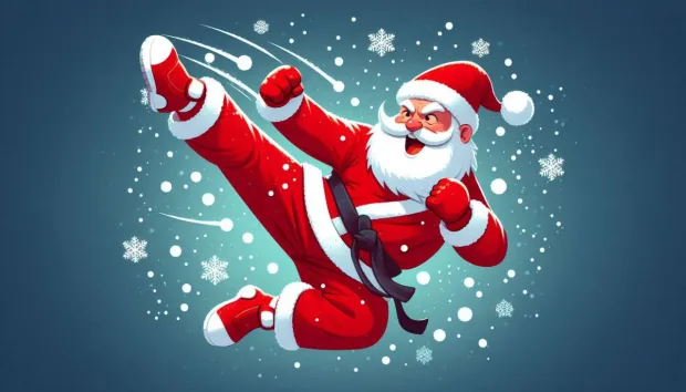 karate kerstman